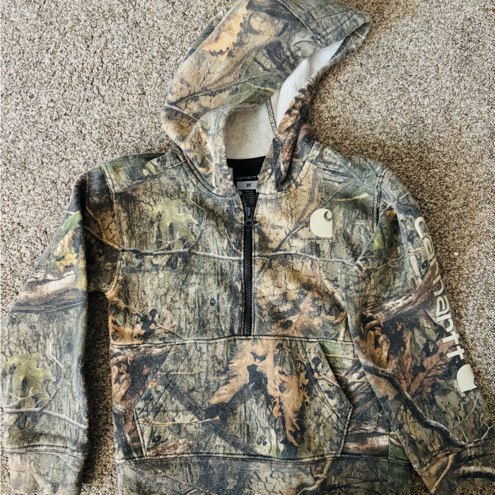 Carhartt Brown Camouflage Sweatshirt with Hood